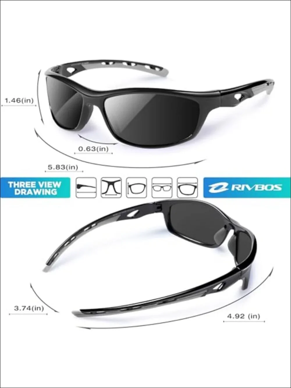Women's Polarized Wrap Around UV400 Sports Sunglasses